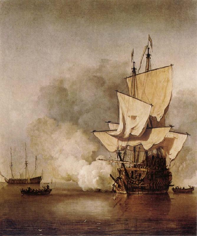 VELDE, Willem van de, the Younger The Cannon Shot